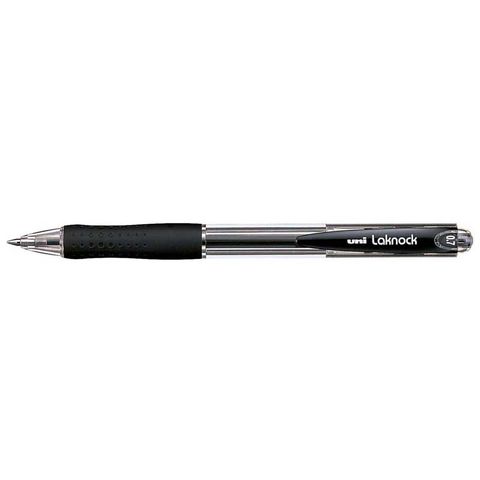 Uni Laknock 0.7mm Retractable Fine Pen Black SN100 (Must Order in Multiples of 12)