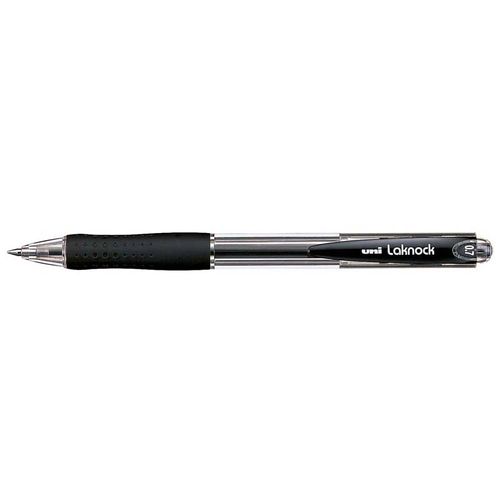 Uni Laknock 0.7mm Retractable Fine Pen Black SN100 (Must Order in Multiples of 12)