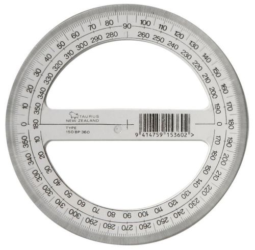 PROTRACTOR - 360 DEG 15CM