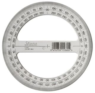 PROTRACTOR - 360 DEG  15CM