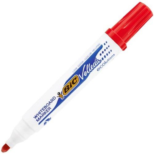 BIC VELLADA WHITEBOARD MARKER, BULLET TIP (RED)