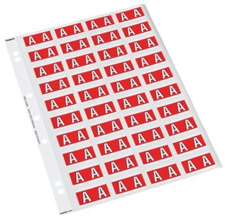 CODAFILE LABEL ALPHA A 25MM SHEET 40