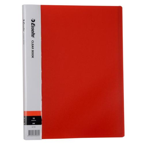 A4 CLEARFILE 10 POCKET (RED)