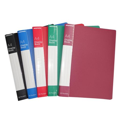 A4 CLEARFILE 20 POCKET (ASSORTED)