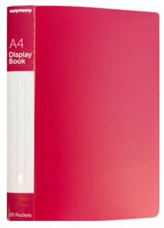 A4 CLEARFILE 20 POCKET (RED)