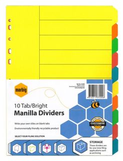 10 Tab Cardboard Dividers