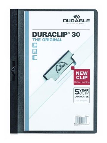 DURACLIP FILE FOLDER 30 PG BL