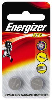 ENERGIZER A76 CALCULATOR BUTTON BATTERY PKT 2