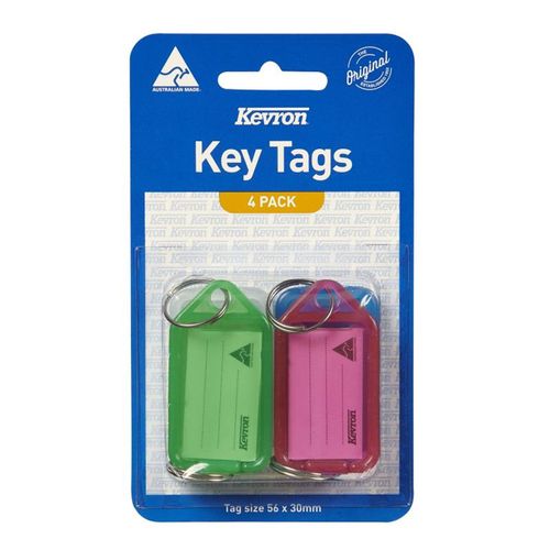 KEVRON KEY TAGS ASSORTED, PKT4