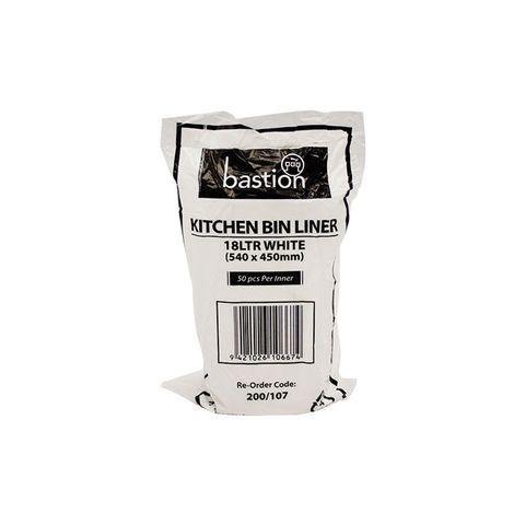 BIN LINERS WHITE 18 LITRE, RO