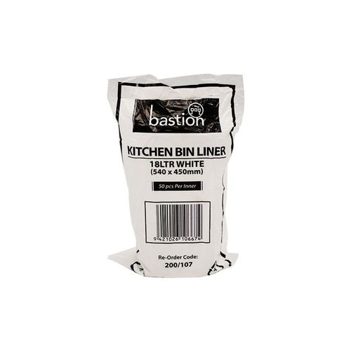 BIN LINERS WHITE 18 LITRE, RO