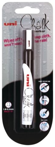 Uni Chalk Marker Bullet Tip Black