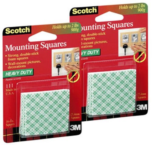 SCOTCH MOUNTING SQUARES PKT 2