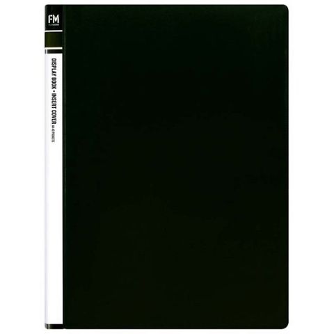 A4 INSERT COVER CLEARFILE 40 POCKET (BLACK)