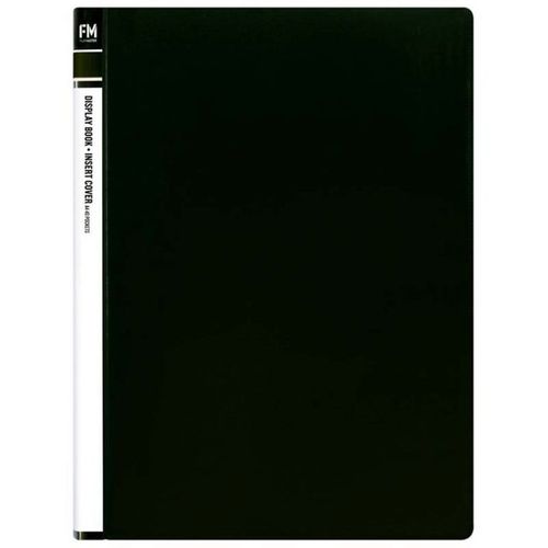 A4 INSERT COVER CLEARFILE 40 POCKET (BLACK)
