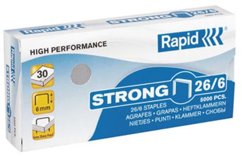 RAPID STRONG 26/6 STAPLES, BO