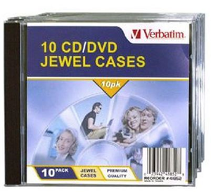 Verbatim CD/DVD 10 Pack Clear Jewel Cases