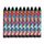 HARD WAX CRAYONS, PKT 10 (BK)