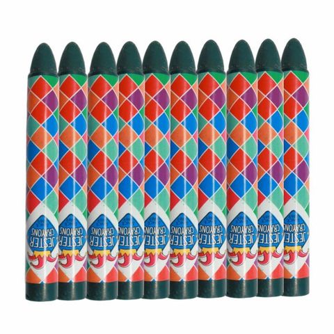 HARD WAX CRAYONS, PKT 10 (GRE