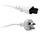 3 Pin Power (M) to C5 Clover (M) White 2m Power Cable