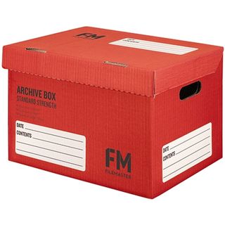 COLOURED ARCHIVE BOX, (RED)