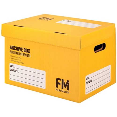 COLOURED ARCHIVE BOX, YELLOW