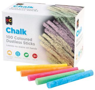 COLOURED CHALK  X 100