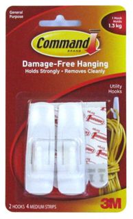 COMMAND  HOOKS MEDIUM 2PK