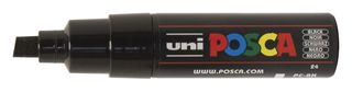 UNI POSCA MARKER BROAD CHISEL TIP (BLACK)