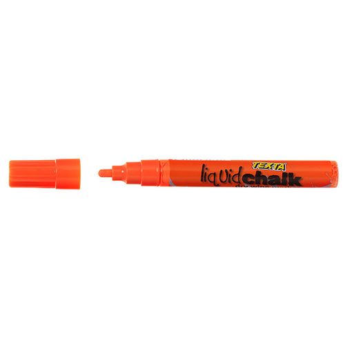 Texta Liquid Chalk Dry Wipe Marker, 4mm Bullet tip, Orange