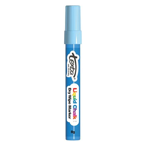 Texta Liquid Chalk Dry Wipe Marker, 4mm Bullet tip, Blue