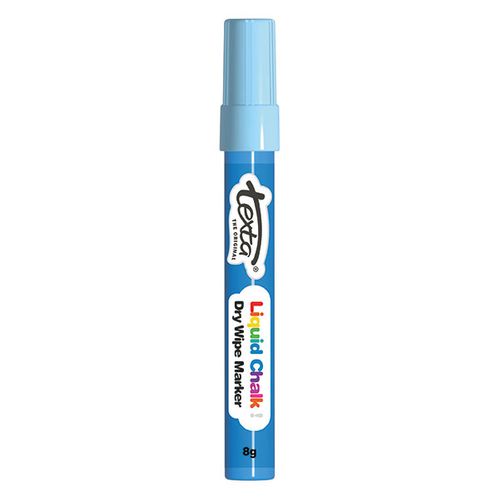 Texta Liquid Chalk Dry Wipe Marker, 4mm Bullet tip, Blue