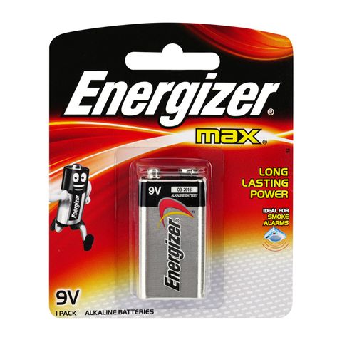 ENERGIZER 9V ALKALINE MAX BATTERY PKT 1