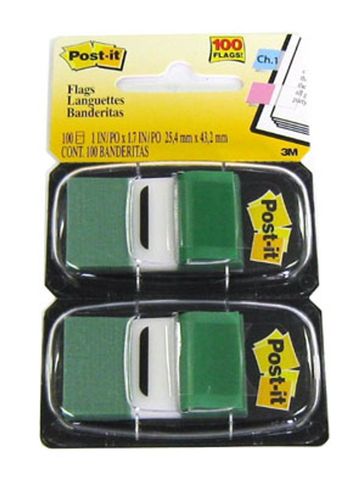 POST-IT FLAGS TWINPACK (GREEN)