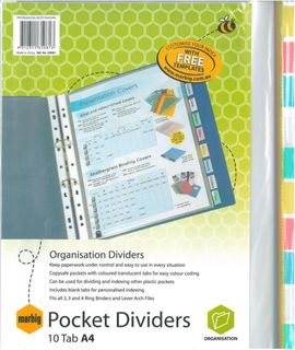 A4 COPYSAFE POCKET DIVIDERS,