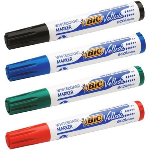 BIC W/BOARD MARKER BULLET SET4