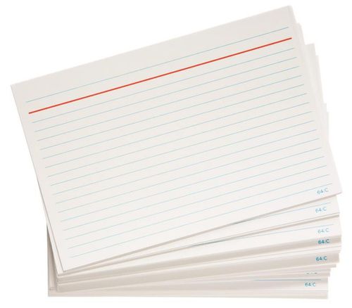 SYSTEM CARDS 6 X 4 (RULED FEINTS) PKT 100