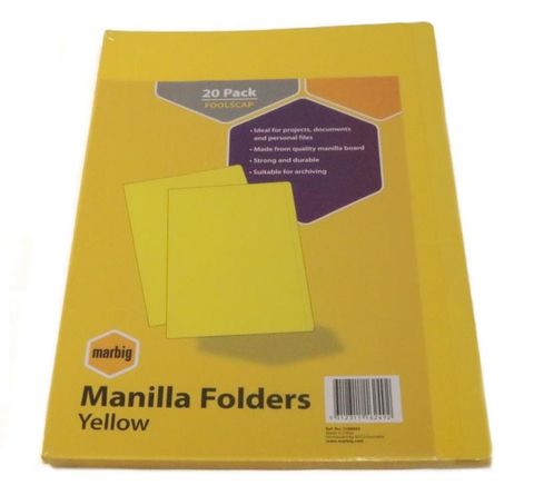 COLOURED FILE FOLDERS (YELLOW