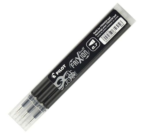 PILOT FRIXION REFILL 0.7MM (BLACK), PKT 3