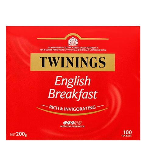 TWININGS ENGLISH BREAKFAST TEA BAGS, BOX 100