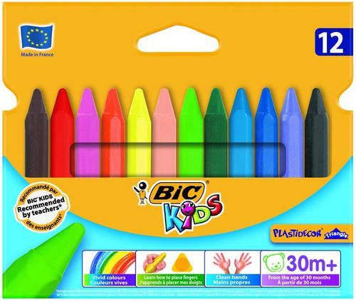 BIC KIDS TRIANGLE CRAYONS, PK