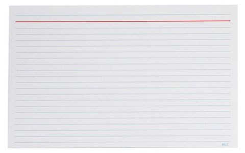 SYSTEM CARDS 8 x 5-INCH (RULED FEINTS) PKT 100