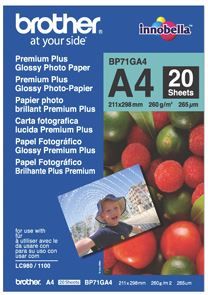 Brother BP71GA4 A4 Premium Glossy Photo Paper 260GSM 20 Sheets