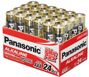 Panasonic AAA Alkaline Battery 24 Pack