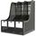 FM Magazine Holder 3 section Black Plastic 255x315x260mm