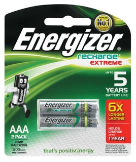 ENERGIZER AAA RECHARGEABLE BATTERY PKT 2