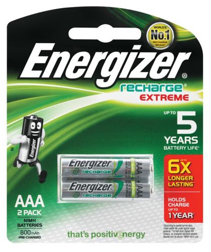 ENERGIZER AAA RECHARGEABLE BATTERY PKT 2