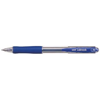 Uni Laknock 0.7mm Retractable Fine Pen Blue SN100 (Must Order in Multiples of 12)