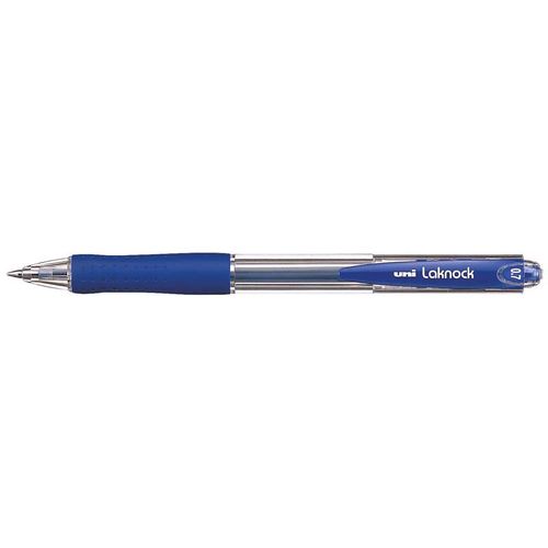 Uni Laknock 0.7mm Retractable Fine Pen Blue SN100 (Must Order in Multiples of 12)