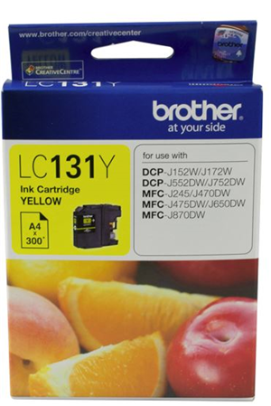 Brother LC131Y Yellow Ink Cartridge